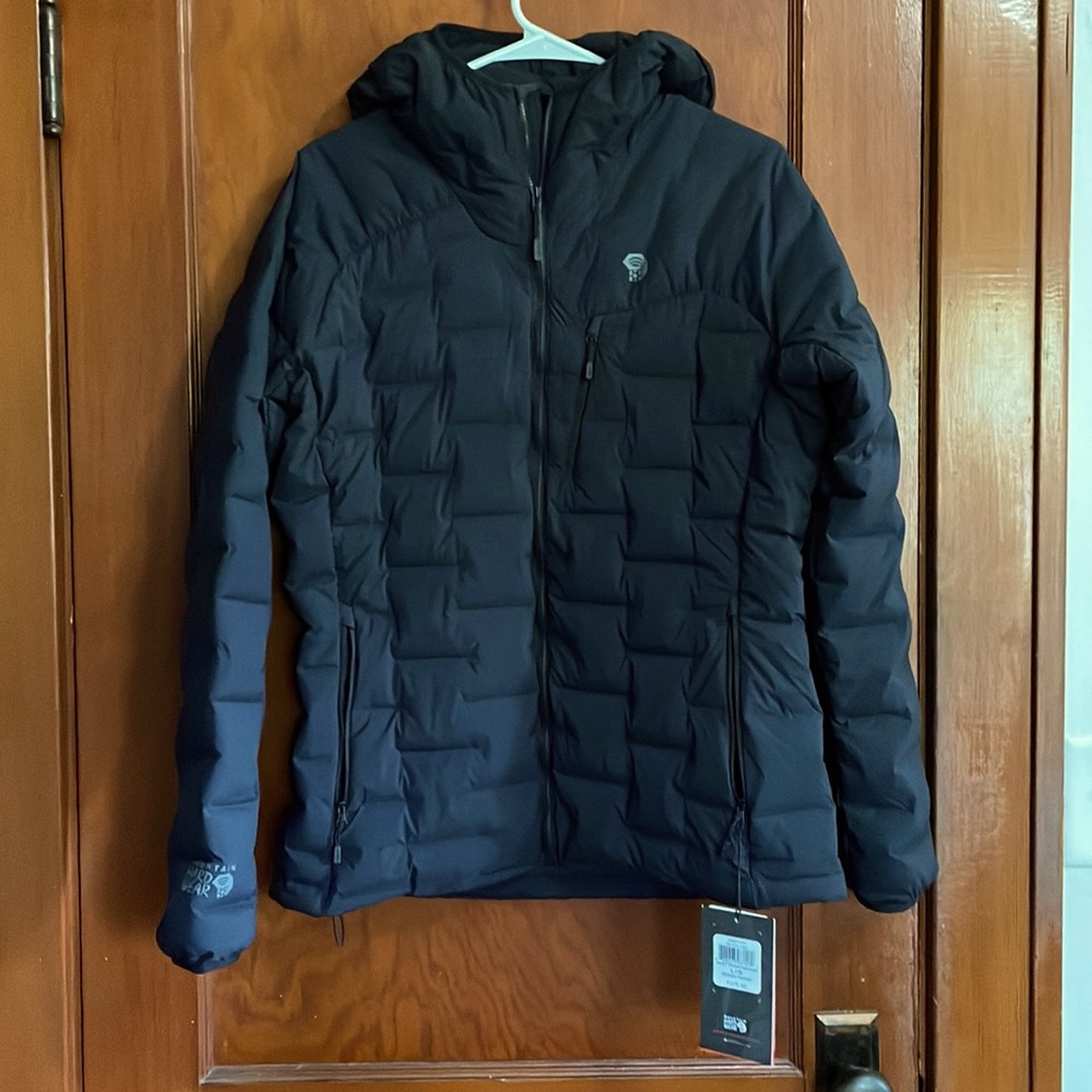 NWT Mountain Hardwear Stretchdown Hoody WMNs Large, Black